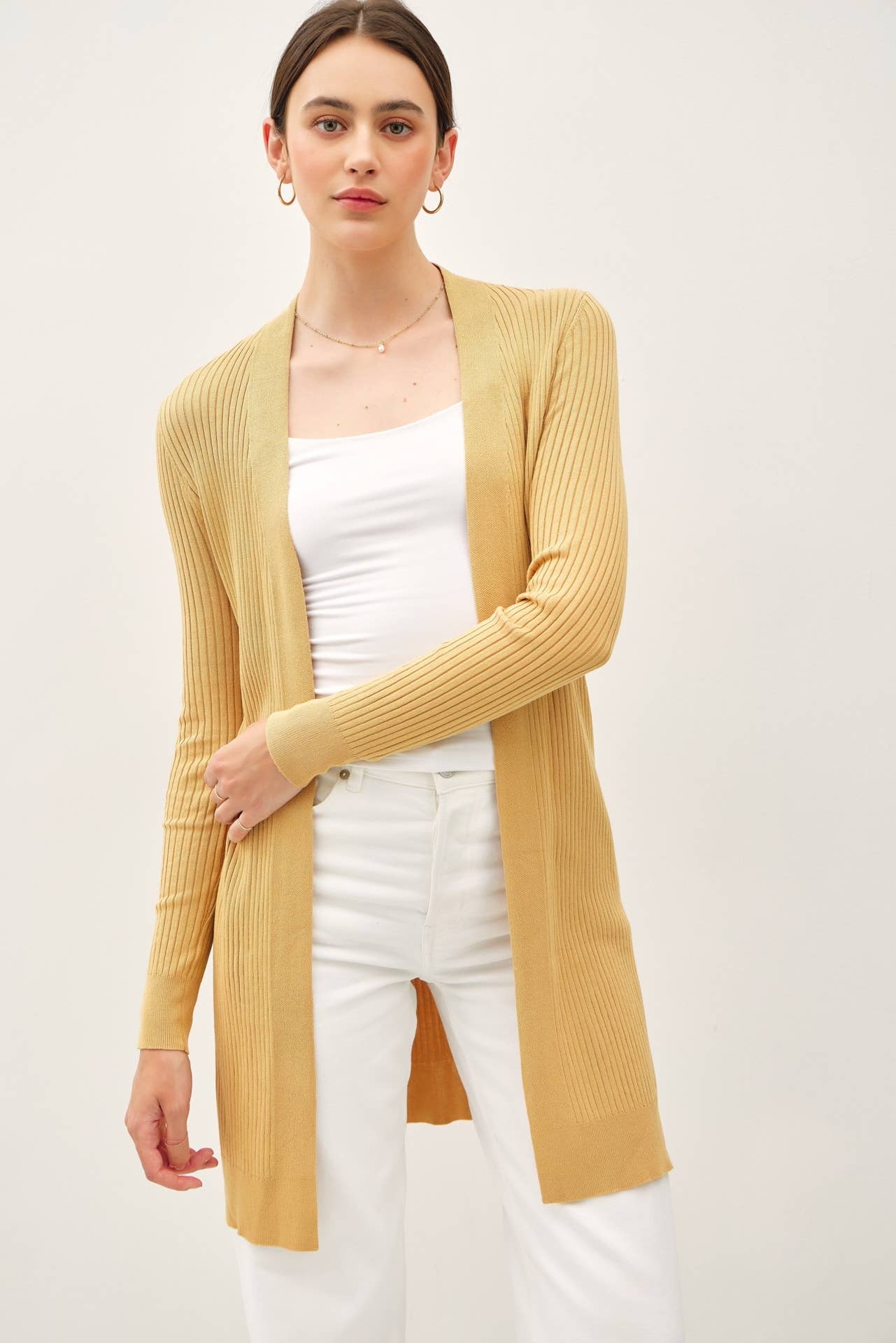 Be Cool Long Ribbed Duster Cardigan